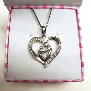 Sterling Silver mothers love necklace